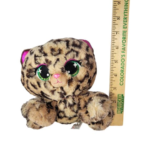 Gund Sadie Spotsam Plush Toy 6" Leopard Sparkle Accents Cat Stuffed Animal - Picture 3 of 11